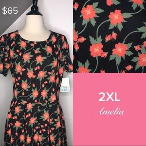 Floral Black Amelia 2xl